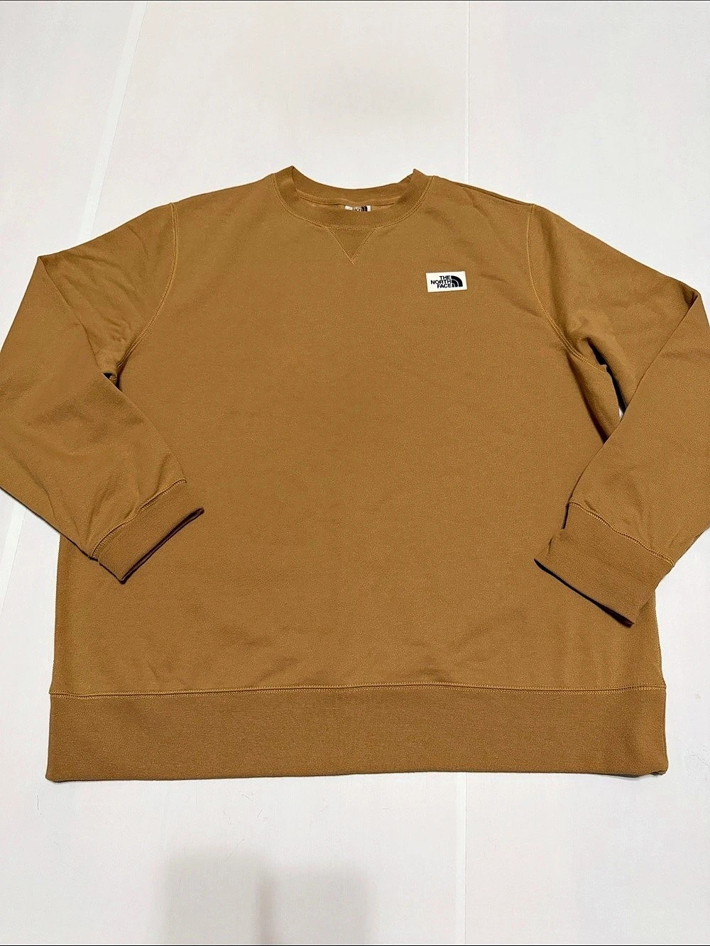 The North Face Heritage Patch Crew Sweatshirt Brown XXL
